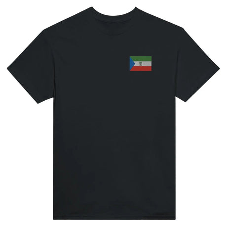 T-shirt drapeau de la guinée équatoriale en broderie - pixelformaflag