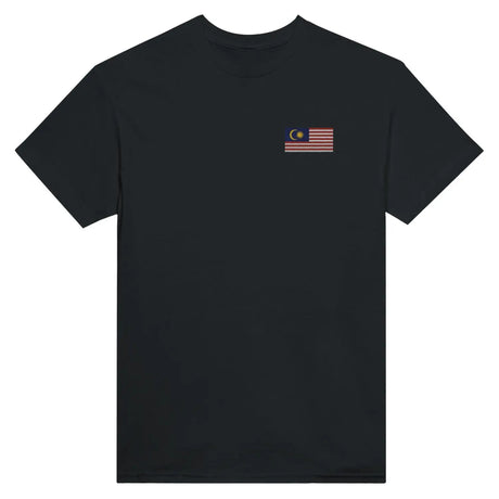 T-shirt drapeau de la malaisie en broderie - pixelformaflag