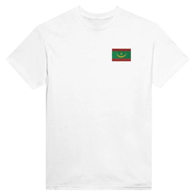 T-shirt Drapeau de la Mauritanie en broderie - Pixelforma 