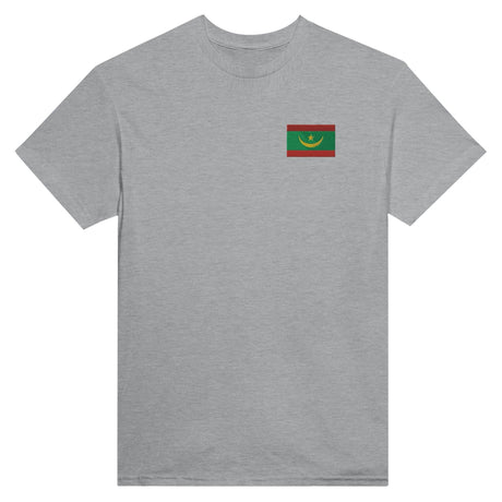 T-shirt Drapeau de la Mauritanie en broderie - Pixelforma