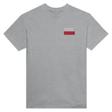 T-shirt Drapeau de la Pologne en broderie - Pixelforma