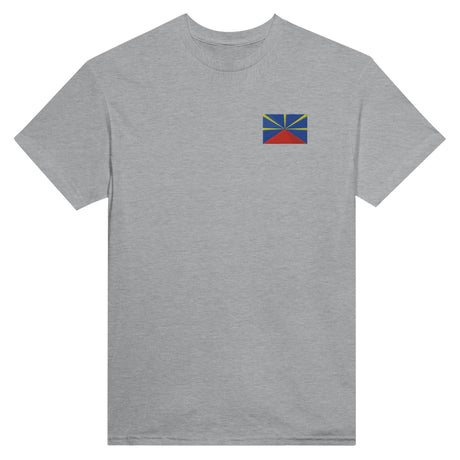 T-shirt Drapeau de La Réunion en broderie - Pixelforma