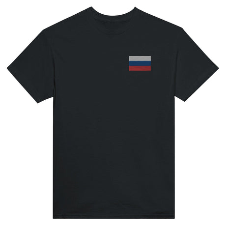 T-shirt Drapeau de la Russie en broderie - Pixelforma