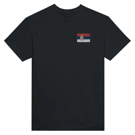 T-shirt Drapeau de la Serbie en broderie - Pixelforma 