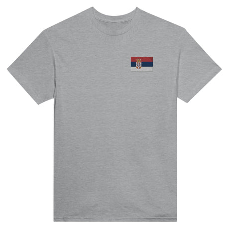 T-shirt Drapeau de la Serbie en broderie - Pixelforma