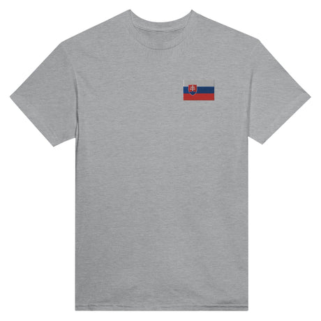 T-shirt Drapeau de la Slovaquie en broderie - Pixelforma