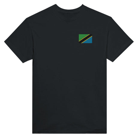 T-shirt Drapeau de la Tanzanie en broderie - Pixelforma