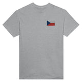 T-shirt Drapeau de la Tchéquie en broderie - Pixelforma