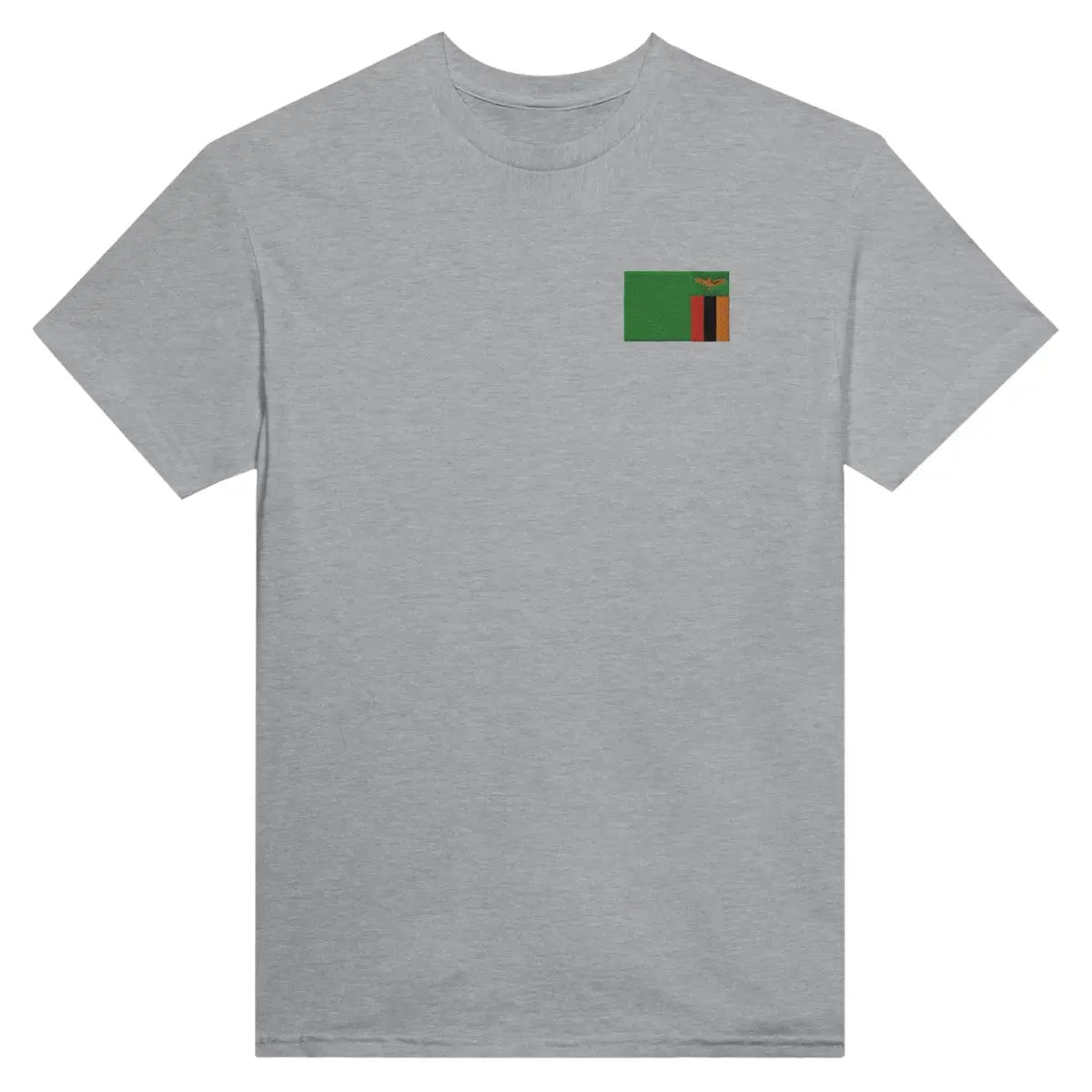 T-shirt Drapeau de la Zambie en broderie - Pixelforma 