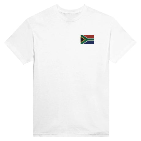 T-shirt drapeau de l’afrique du sud en broderie - pixelformaflag