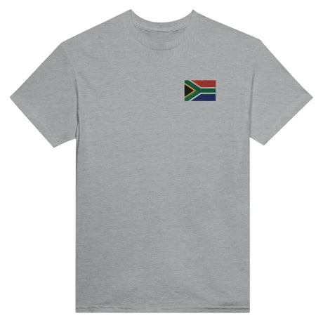 T-shirt drapeau de l’afrique du sud en broderie - pixelformaflag