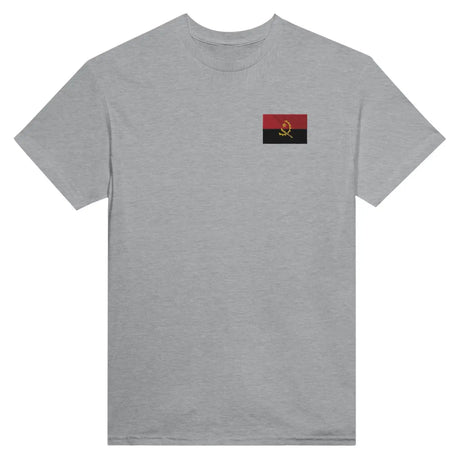 T-shirt drapeau de l’angola en broderie - pixelformaflag