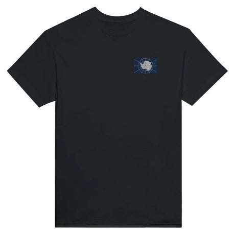 T-shirt drapeau de l’antarctique en broderie officel - pixelformaflag