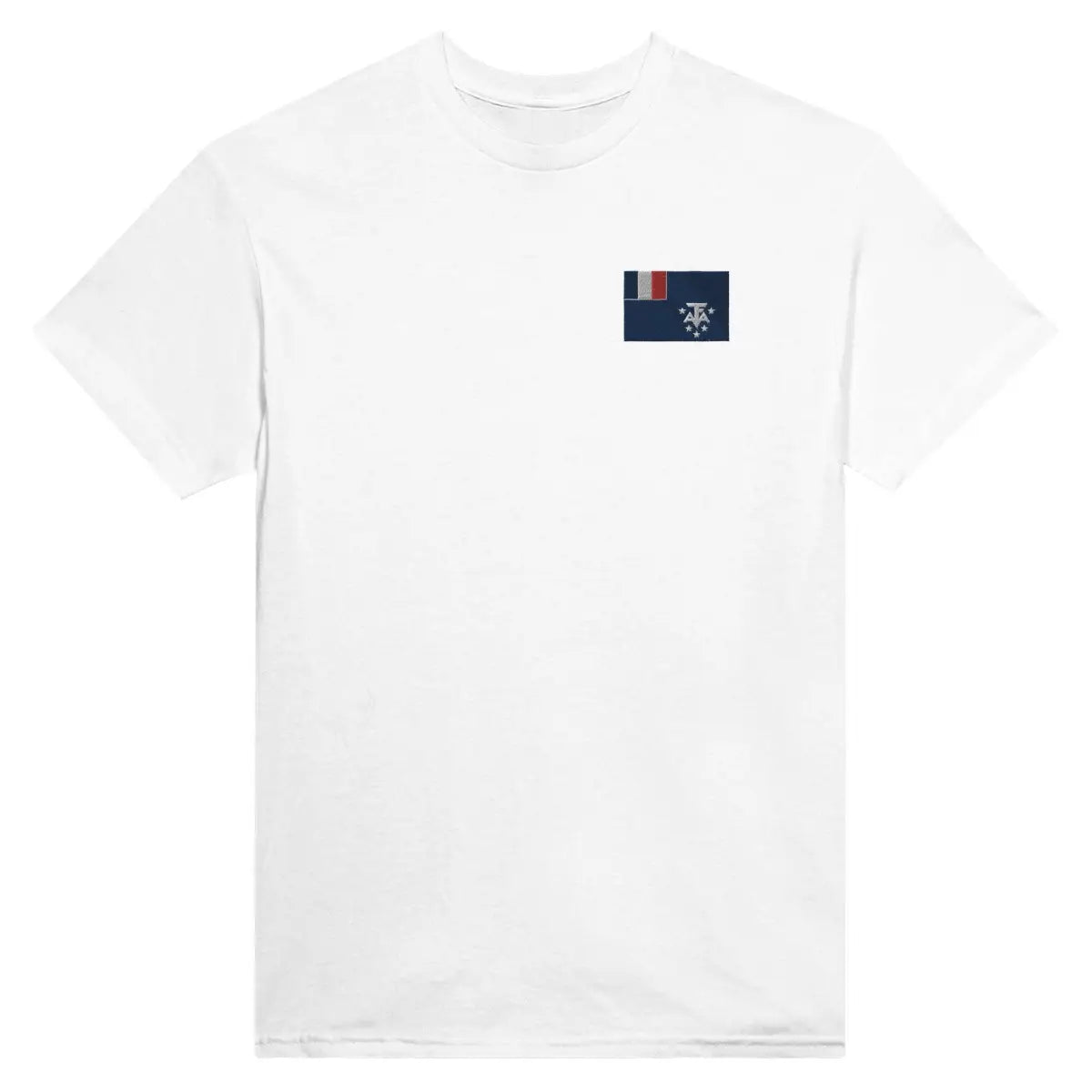 T-shirt Drapeau de l'Antarctique française en broderie - Pixelforma 