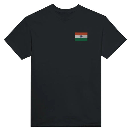 T-shirt drapeau de l’inde en broderie - pixelformaflag