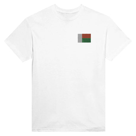 T-shirt drapeau de madagascar en broderie - pixelformaflag