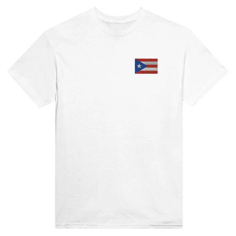 T-shirt drapeau de porto rico en broderie - pixelformaflag