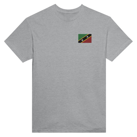 T-shirt Drapeau de Saint-Christophe-et-Niévès en broderie - Pixelforma