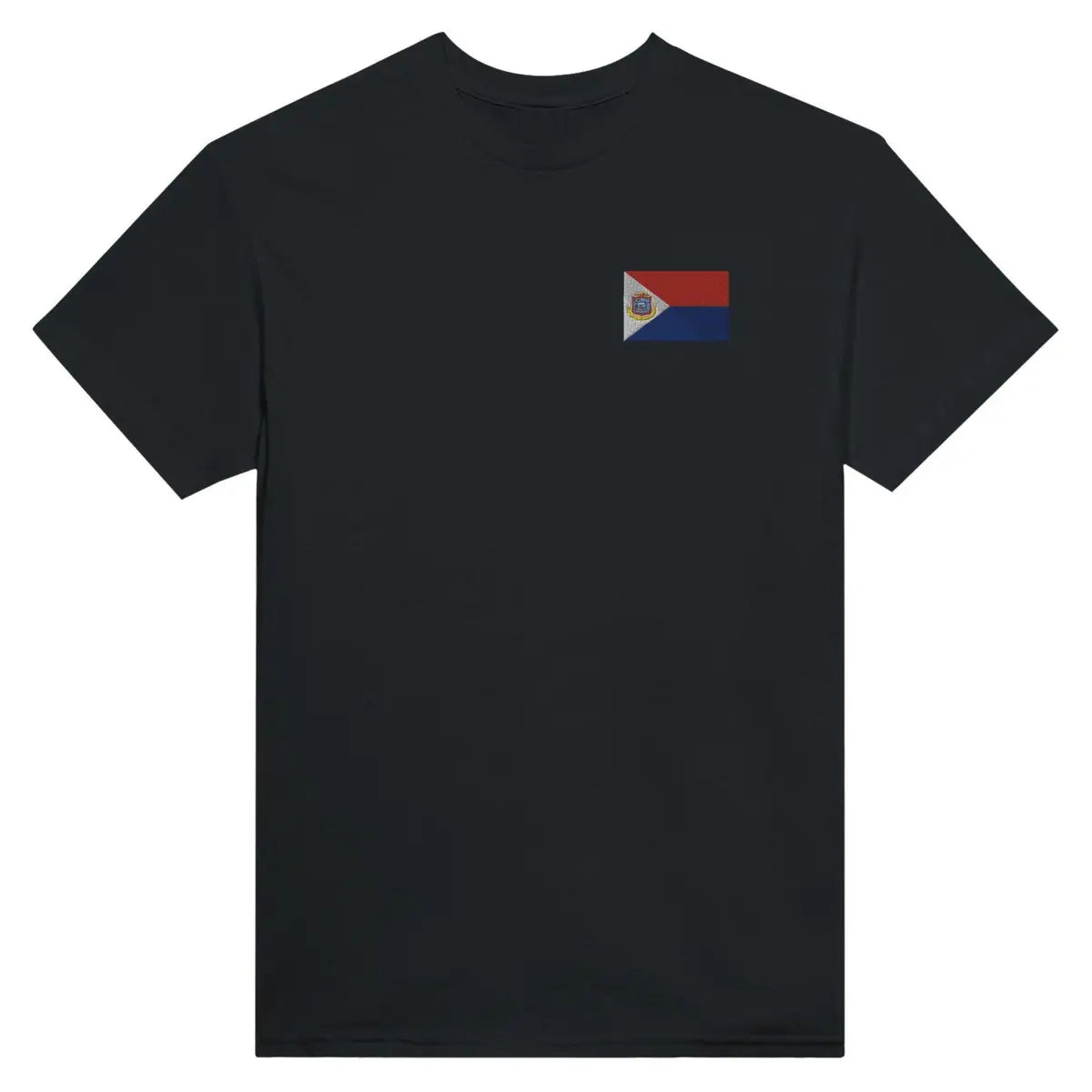 T-shirt Drapeau de Saint-Martin en broderie - Pixelforma 