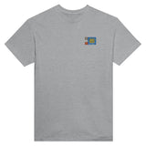 T-shirt Drapeau de Saint-Pierre-et-Miquelon en broderie - Pixelforma