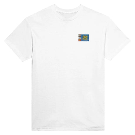 T-shirt drapeau de saint-pierre-et-miquelon en broderie - pixelformaflag