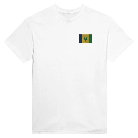 T-shirt drapeau de saint-vincent-et-les-grenadines en broderie - pixelformaflag