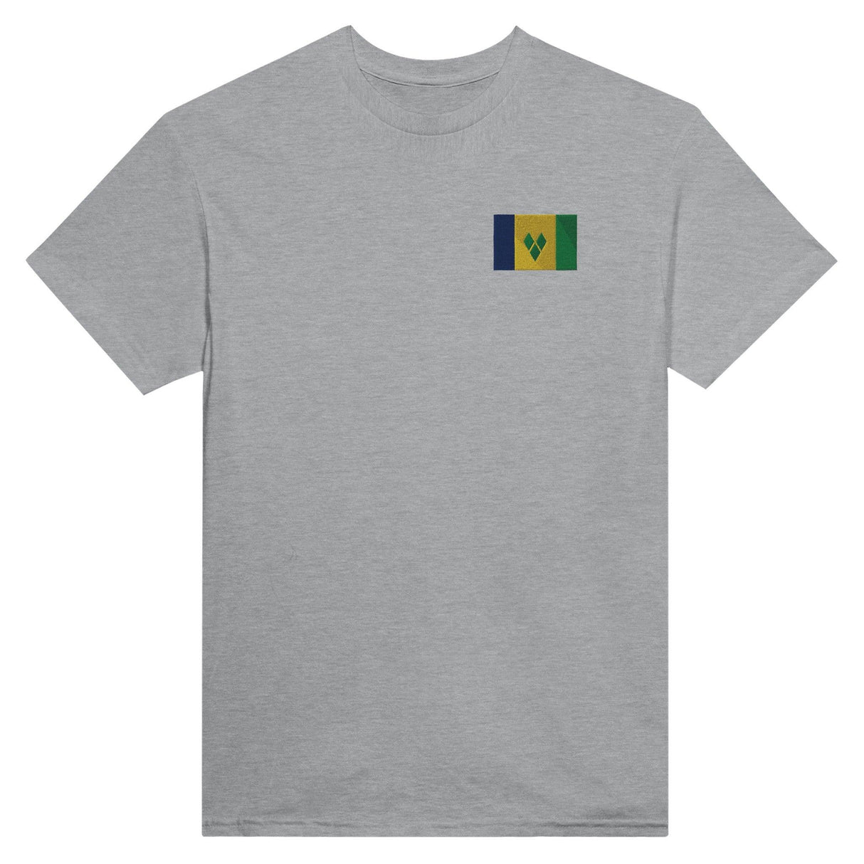 T-shirt Drapeau de Saint-Vincent-et-les-Grenadines en broderie - Pixelforma