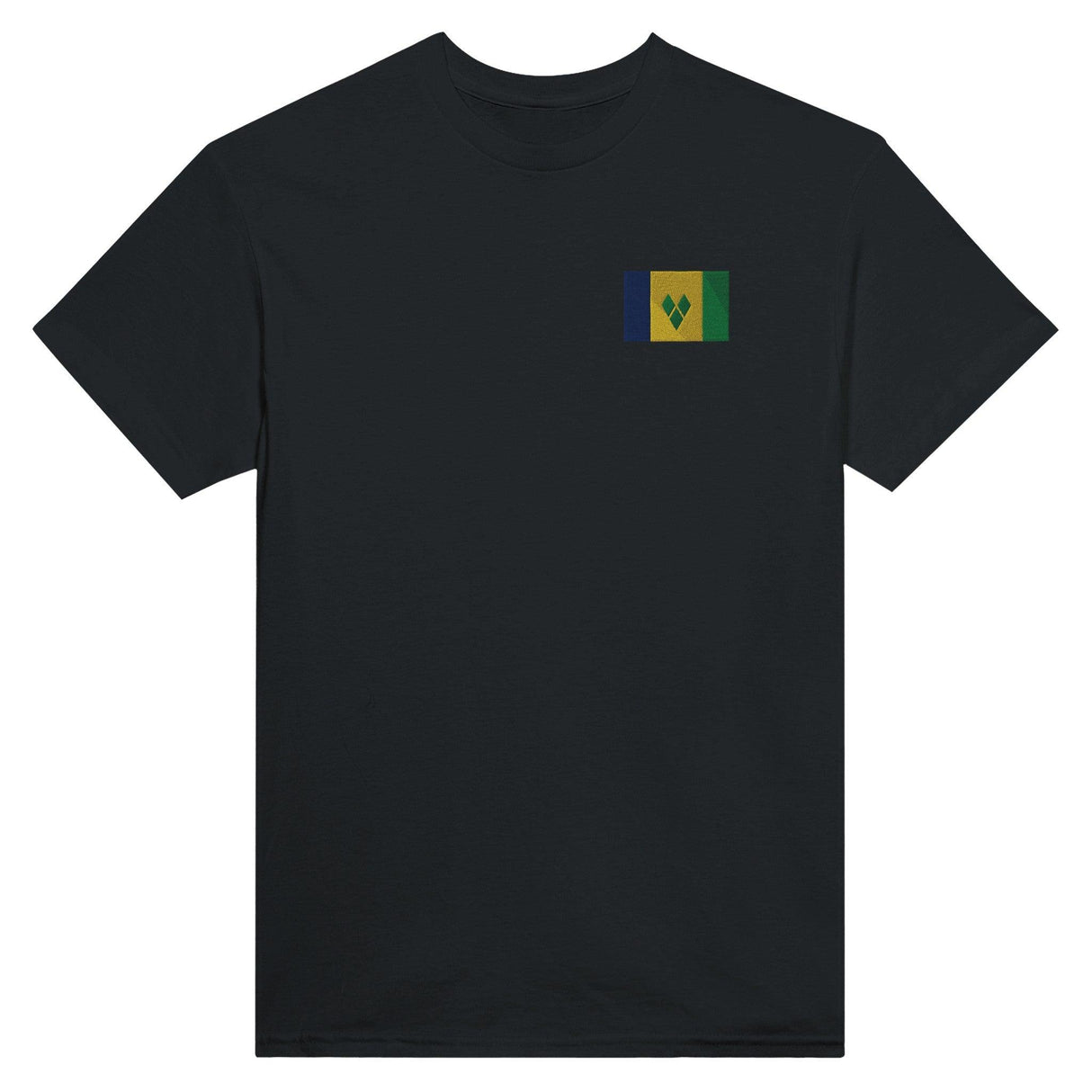 T-shirt Drapeau de Saint-Vincent-et-les-Grenadines en broderie - Pixelforma