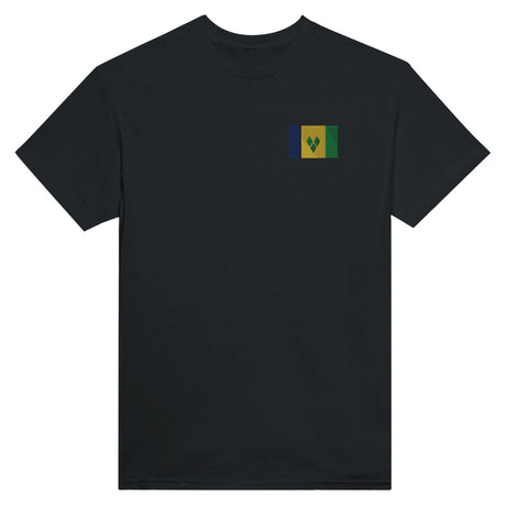 T-shirt Drapeau de Saint-Vincent-et-les-Grenadines en broderie - Pixelforma