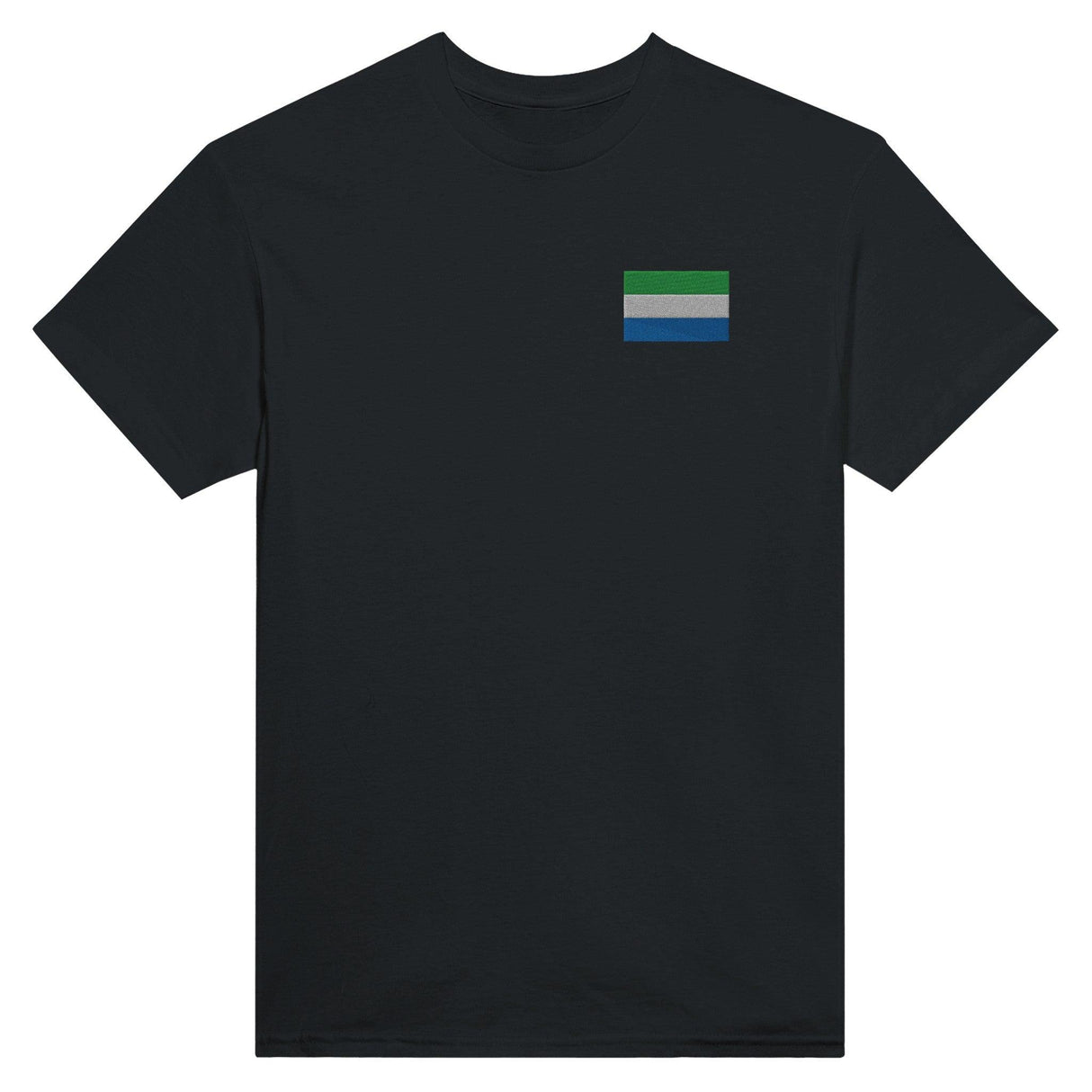 T-shirt Drapeau de Sierra Leone en broderie - Pixelforma