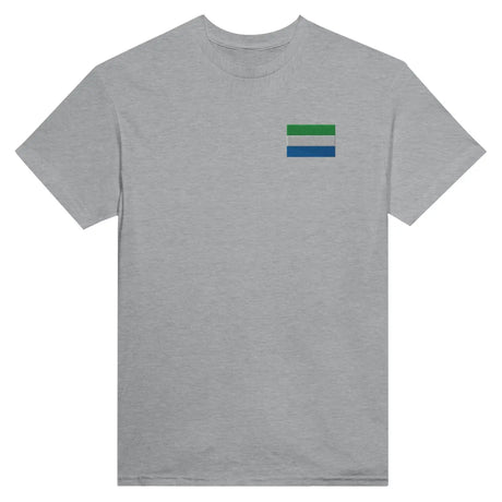 T-shirt drapeau de sierra leone en broderie - pixelformaflag