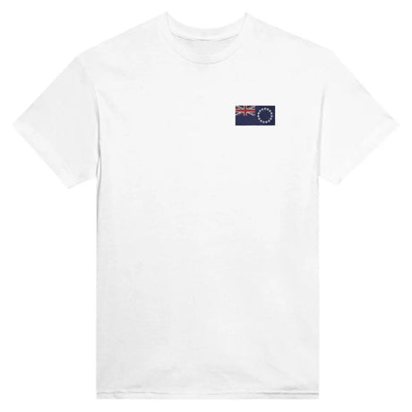 T-shirt Drapeau des îles Cook en broderie - Pixelforma 