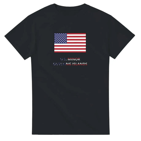 T-shirt drapeau des îles mineures éloignées des états-unis texte - pixelforma