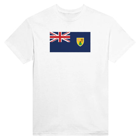 T-shirt drapeau des îles turques-et-caïques - pixelformaflag