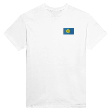 T-shirt drapeau des palaos en broderie - pixelformaflag