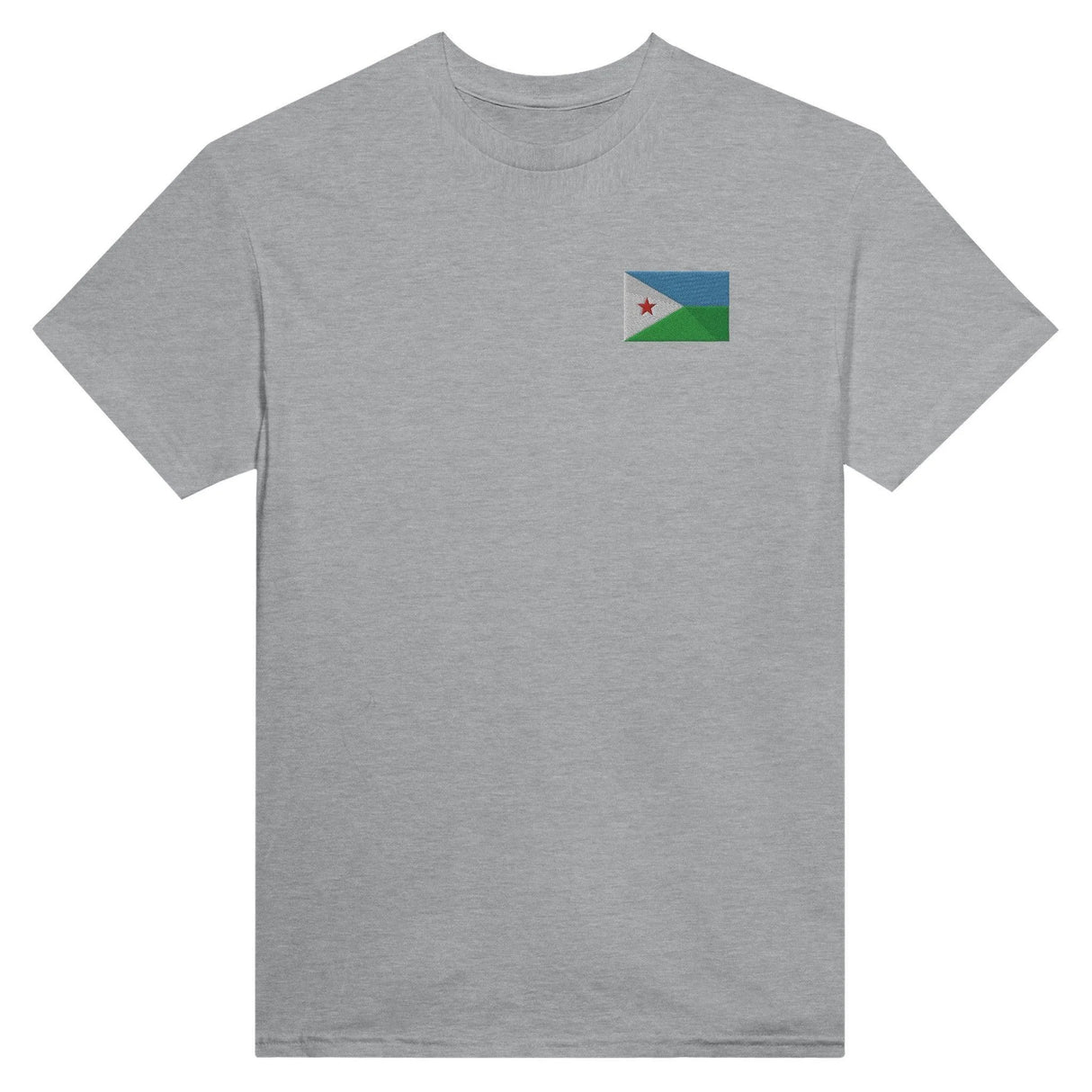 T-shirt drapeau djibouti broderie couleur coton épais