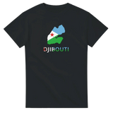 T-shirt drapeau djibouti en carte - pixelforma