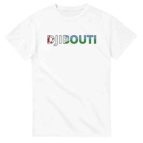 T-shirt drapeau djibouti en écriture - pixelforma