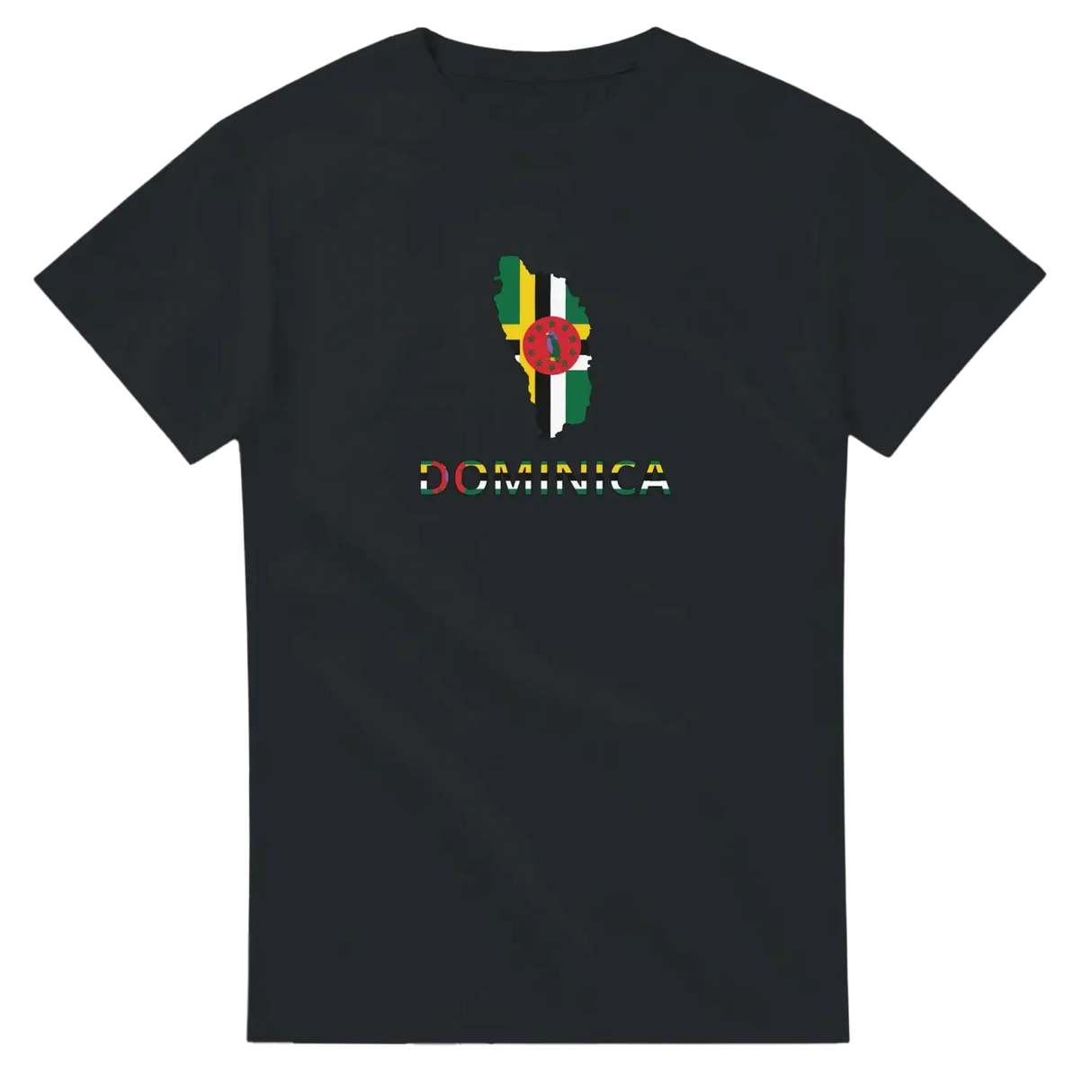 T-shirt drapeau dominique carte - pixelforma