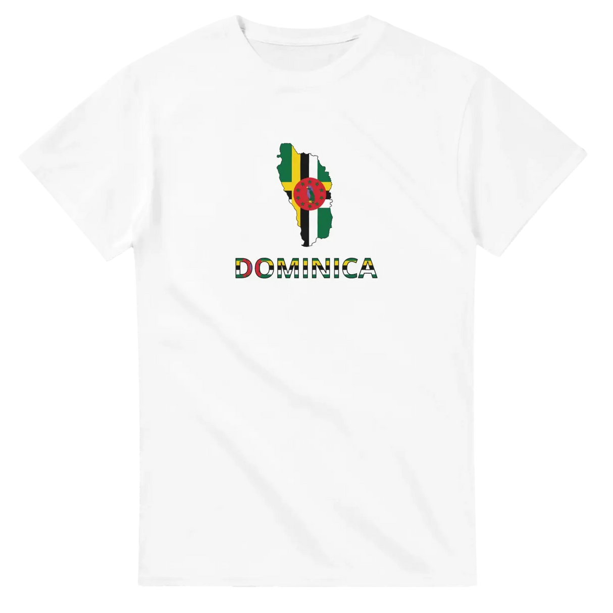 T-shirt drapeau dominique carte - pixelforma