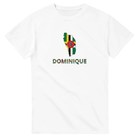 T-shirt drapeau dominique en carte - pixelforma