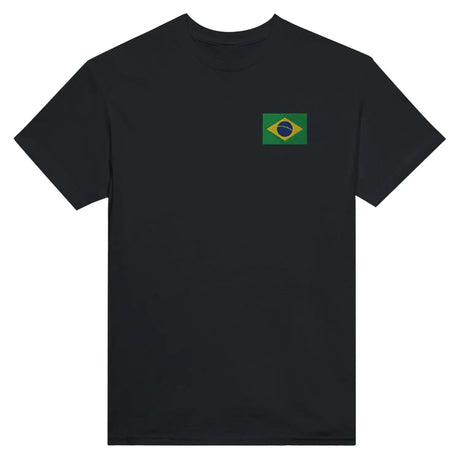 T-shirt drapeau du brésil en broderie - pixelformaflag