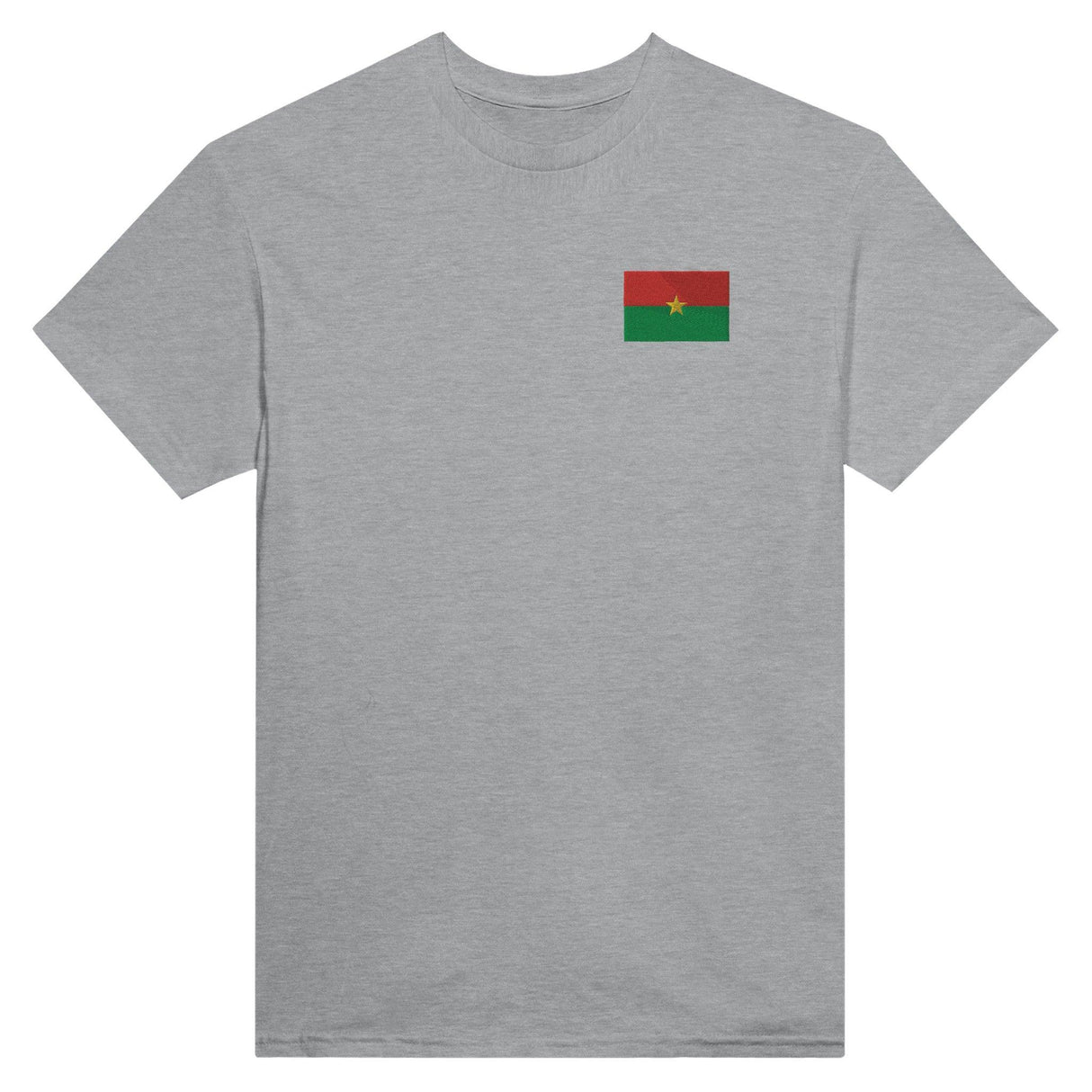 T-shirt Drapeau du Burkina Faso en broderie - Pixelforma