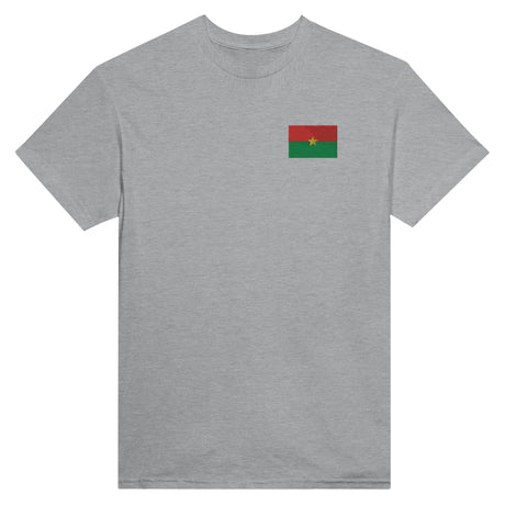 T-shirt Drapeau du Burkina Faso en broderie - Pixelforma