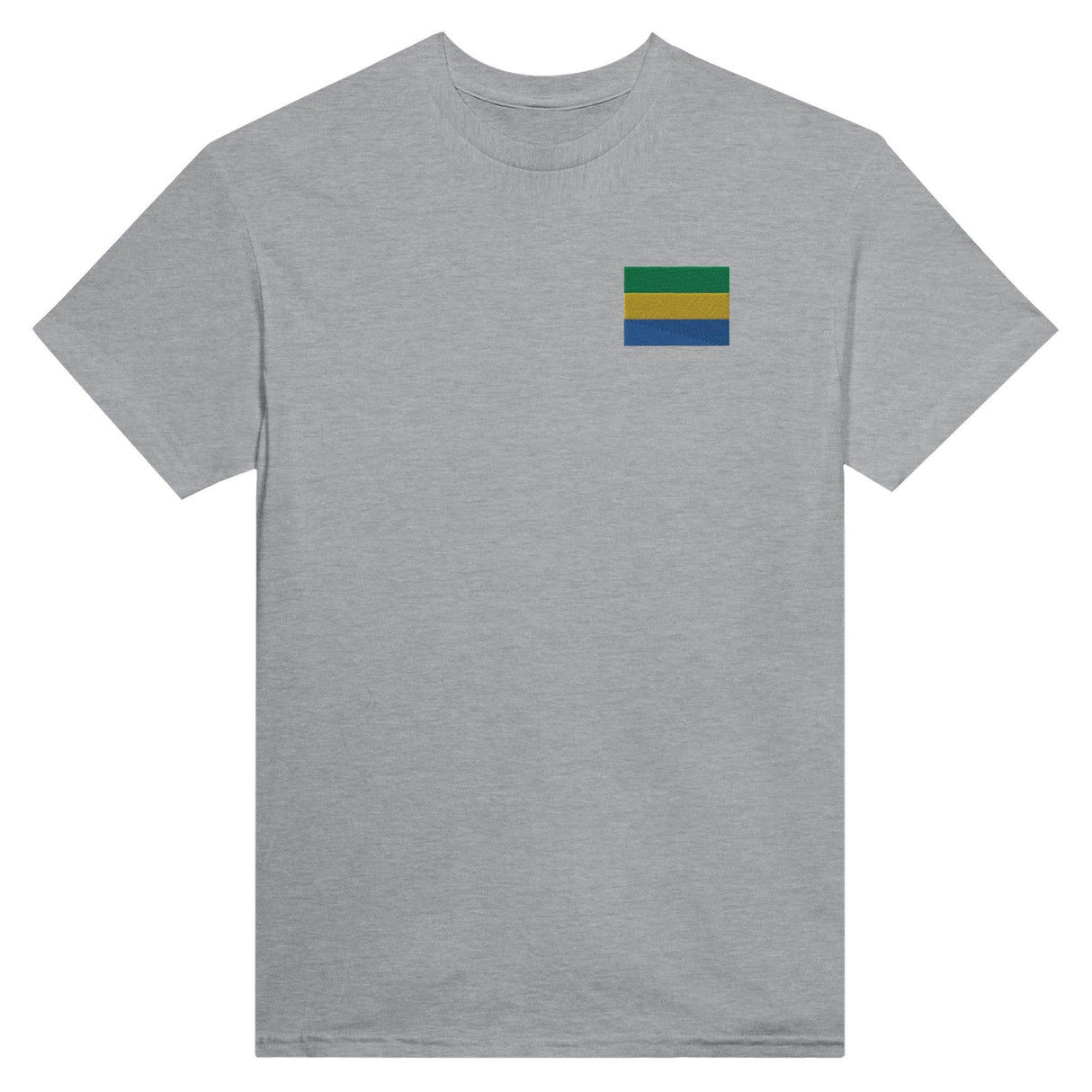 T-shirt Drapeau du Gabon en broderie - Pixelforma