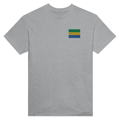 T-shirt drapeau du gabon en broderie - pixelformaflag