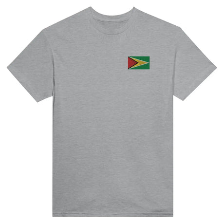 T-shirt drapeau du guyana en broderie - pixelformaflag