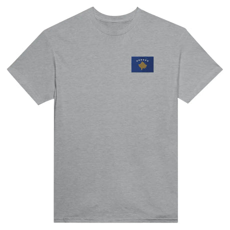 T-shirt drapeau du kosovo en broderie - pixelformaflag