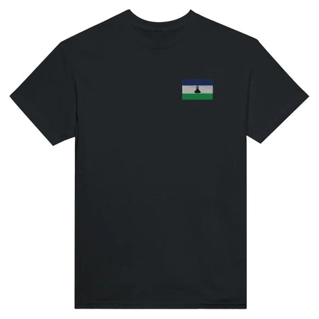 T-shirt drapeau du lesotho en broderie - pixelformaflag