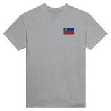 T-shirt Drapeau du Liechtenstein en broderie - Pixelforma 